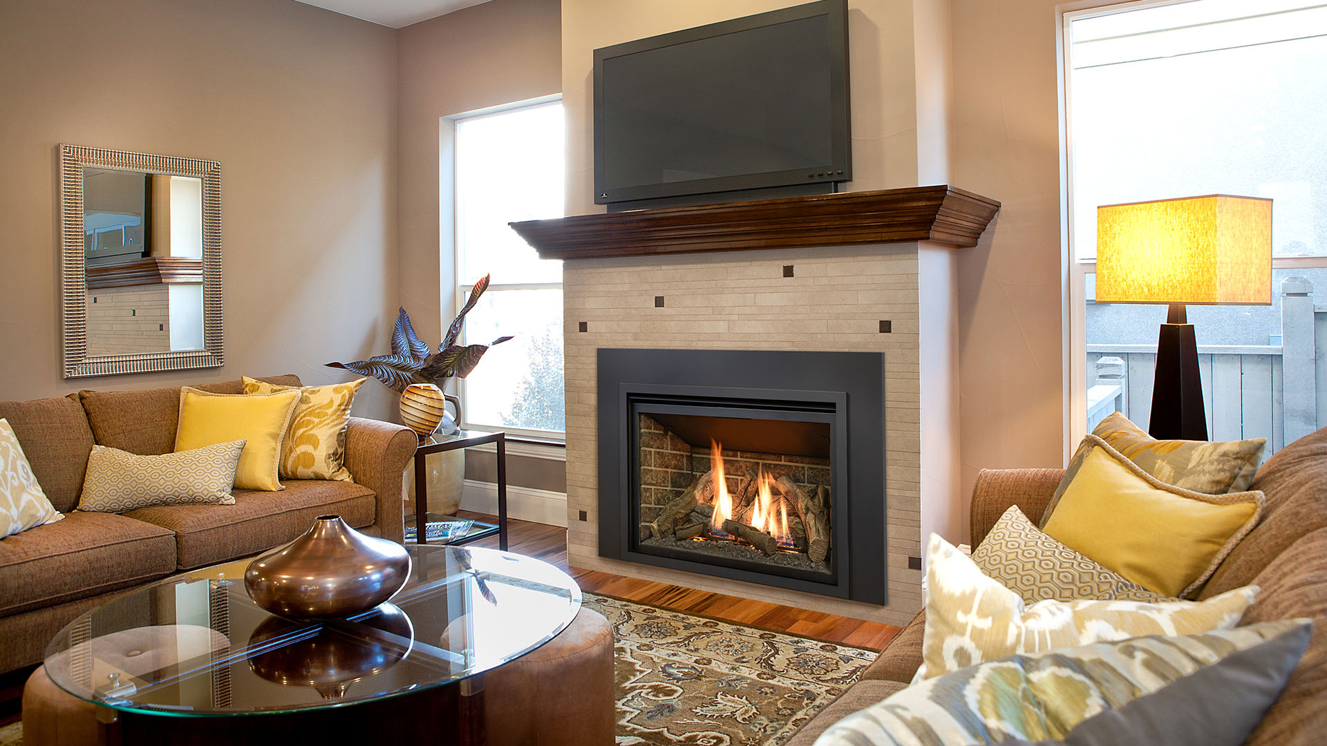 Come see the many gas fireplace inserts we sell & install including Regency